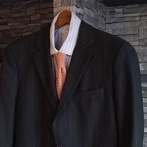 Brooks Brothers 346 stretch charcoa pinstripe suit
